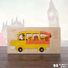 Puzzle in straturi School Bus